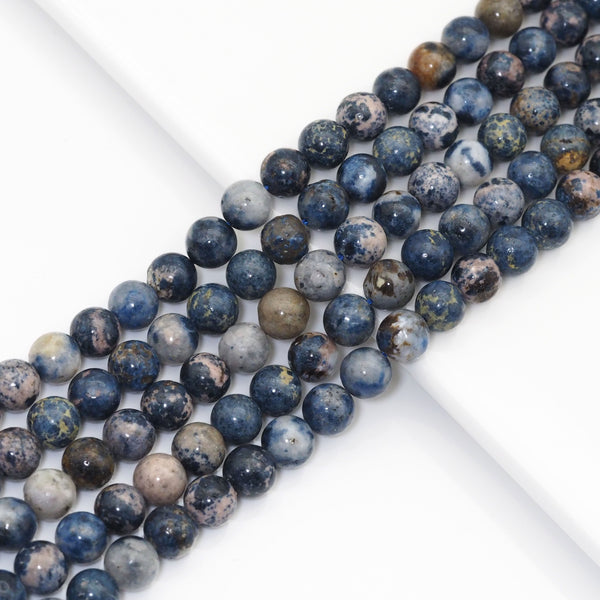 Genuine Blue Spinel, 6mm/8mm/10mm Round Smooth Beads, Sku#U1611