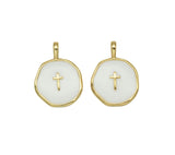 Enamel Cross Charm, Sku#Y608