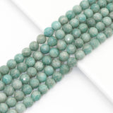 Genuine Russian Amazonite Round Faceted Beads, 8mm/10mm, Sku#U1612