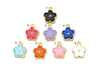 Enamel Flower Charm, Sku#B140