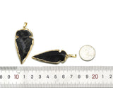 Gold Obsidian Arrow Pendant, Sku#YT29