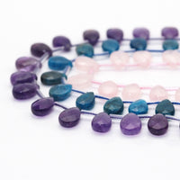 Genuine Faceted Teardrop Gemstone Beads, 8x12mm, Sku#U1615