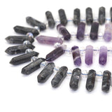 Double Point with Top Drill Gemstone Beads, 8x32mm, Sku#U1614