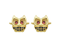 CZ Owl Charm, Sku#LK587