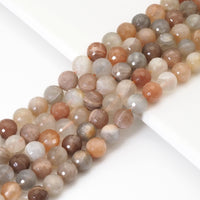 Genuine Sunstone Round Faceted Beads, 6mm/8mm/10mm, Sku#U1604