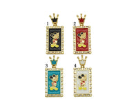 CZ Enamel Mickey Mouse Pendant, Sku#JL79