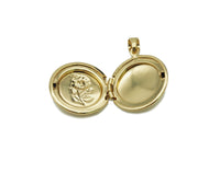 Lockets Rose Flower Pendant, Sku#FH190