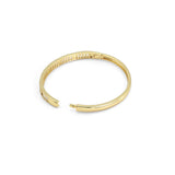 Clear Baguette CZ Gold Heart Thin Bracelet, Sku#LX262