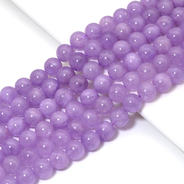 Genuine Lavender Jade, 6mm/8mm/10mm Round Smooth Beads, Sku#U1618