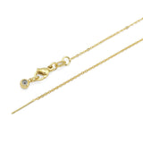 Dainty Gold Silver Puffy Heart Charm Adjustable necklace, Sku#EF337