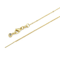 Gold Silver Dainty Chain Spacer Ball Charm Adjustable necklace, Sku#EF338