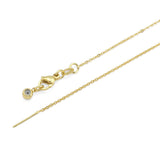 Gold Silver Dainty Chain Spacer Ball Charm Adjustable necklace, Sku#EF338