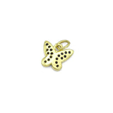 Colorful CZ Gold Butterfly Charm, Sku#LD418