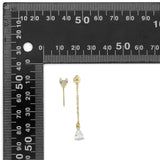 Teardrop CZ Gold Dangle Link for Stud earrings, Sku#LK832