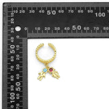 Gold Colorful CZ Boy And Girl Adjustable Ring, Sku#LD419