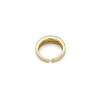 Gold Silver Colorful CZ Band Adjustable Ring, Sku#B373