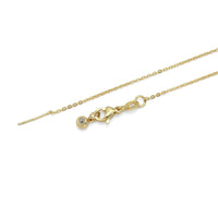 Gold Silver Link Cross Charm Adjustable necklace, Sku#EF353