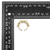 Gold CZ Butterfly Adjustable Ring, Sku#LD427