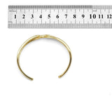 Gold CZ Criss Cross Circle Cuff Bracelet, Sku#LX290