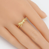 Thin Leopard Panther Adjustable Ring, Sku#LX294