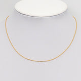 Gold Silver Dainty Link Chain Adjustable necklace, Sku#A110