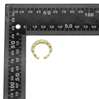 Gold CLear CZ Filligree Adjustable Ring, Sku#LD444