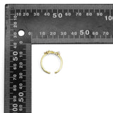 Gold CZ Moon Star Adjustable Ring, Sku#LD451