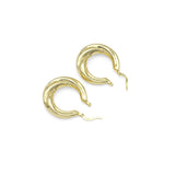 Gold Vintage Twisted Hoop Earrings, Sku#LD458