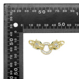 CZ Gold Leopard Head Connector for Necklace Bracelet Making, Sku#LD460