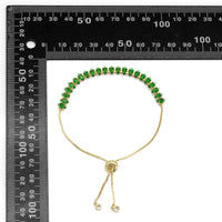 Eye Shape CZ Adjustable Chain Bracelet, LD462