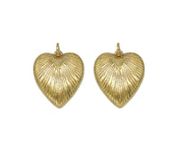 Gold Heart  Shape Charm, Sku#LX105