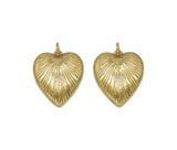 Gold Heart  Shape Charm, Sku#LX105