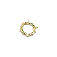 Colorful Baguette CZ Round Ring Charm, Sku#LX307