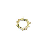 Colorful Baguette CZ Round Ring Charm, Sku#LX307