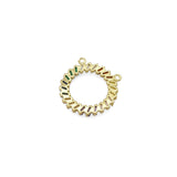 Colorful Baguette CZ Round Ring Charm, Sku#LX308