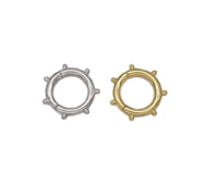 Gold Round Boat Anchor Frame Shape Clasp, Sku#Y753