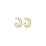 Gold Double Line Twisted Ear Cuff, Sku#LX314