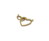 Gold Double Heart Connecter Charm, Sku#LX110