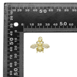 Clear CZ Gold French Bee Charm, Sku#LX316