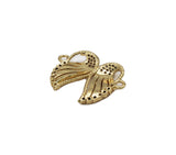 CZ Hollow Out Double Angel Wing Charm, Sku#LK751