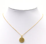 Gold Love Word On Round Coin Charm, Sku#FH203
