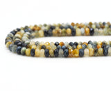 Genuine Golden Blue Tiger Eye Rondelle Faceted Beads, Sku#UA287