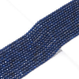 Blue Jade Round Faceted Beads, 4mm, Sku#U1633