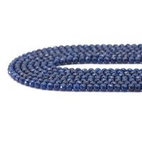 Blue Jade Round Faceted Beads, 4mm, Sku#U1633