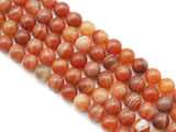 Genuine Red Botswana Agate Round Smooth Beads, Sku#U1399