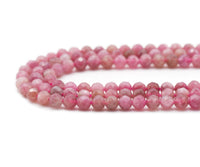 Genuine Pink Tourmaline Round Faceted Beads, 3mm/4mm, Sku#U1400