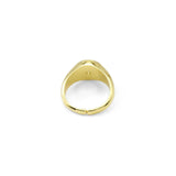 Gold CZ North Star Signet Adjustable Ring, Sku#LX326