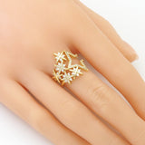 Gold Multi Stars North Star Adjustable Ring, Sku#LX328