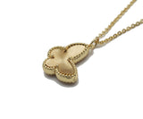 Gold Butterfly Stud Earrings and Necklace set, Sku#FH208
