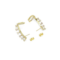 Gold Triangle Dangle Ear Climber, Sku#A115